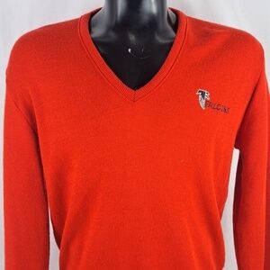 Vintage Atlanta Falcons NFL Official red LRG v-neck casual pullover sweater